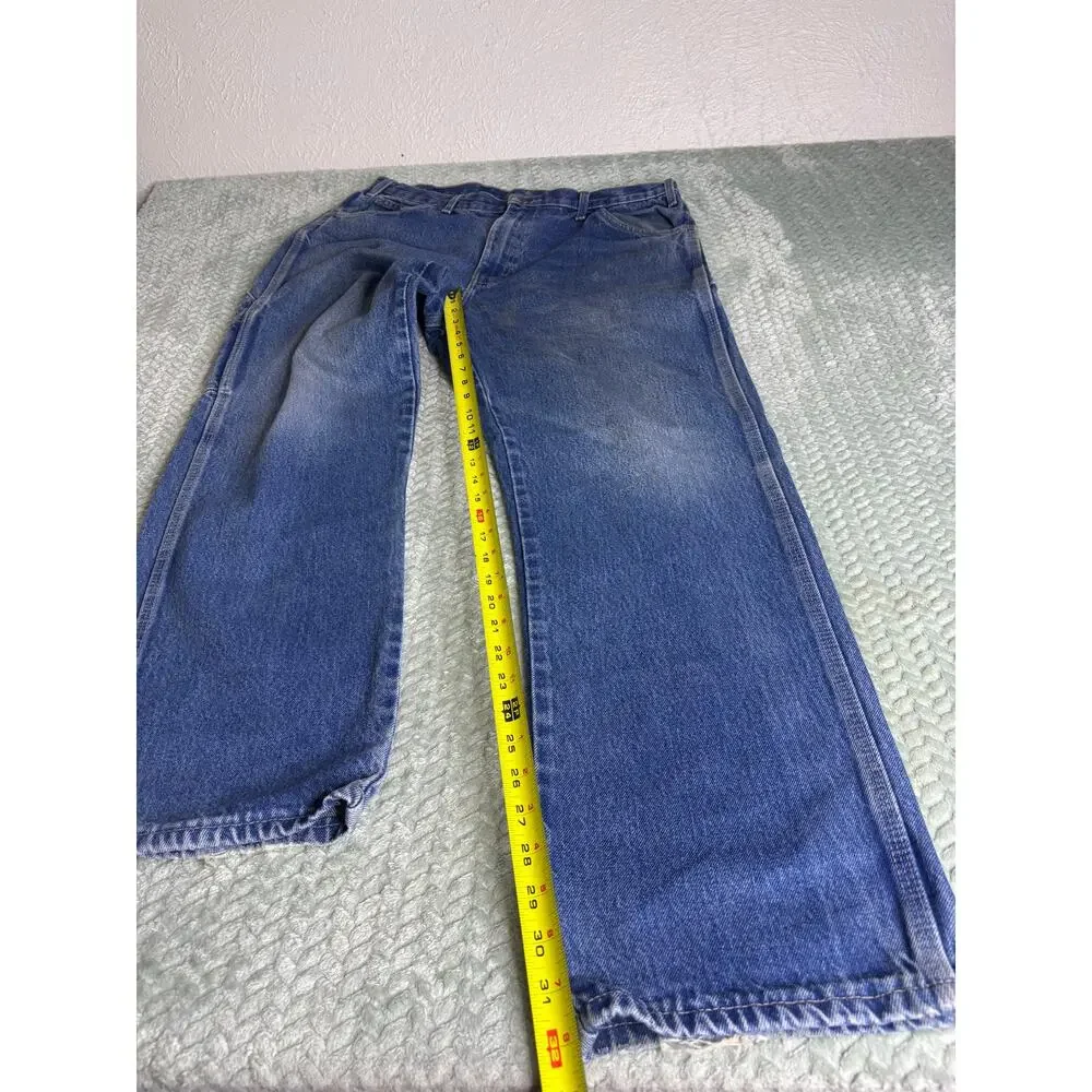 Dickies Relaxed Fit Carpenter Jeans 36x32 Baggy Blue Denim Workwear